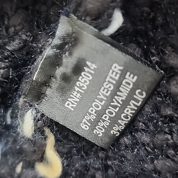 NEW! Janice Apparel Cozy Popcorn Knit Cross Stitch Pattern Cardigan Sweater OSFM - Picture 9 of 10